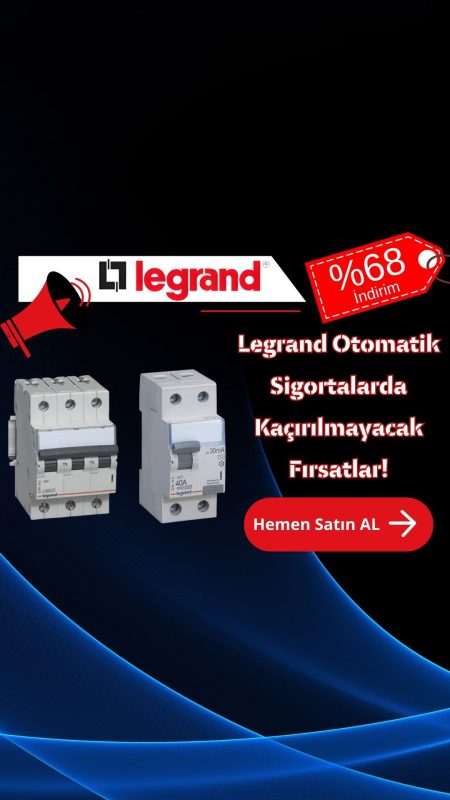 Legrand ürünlerini %68 indirimle Harmes Aydınlatma farkıyla tedarik edin!