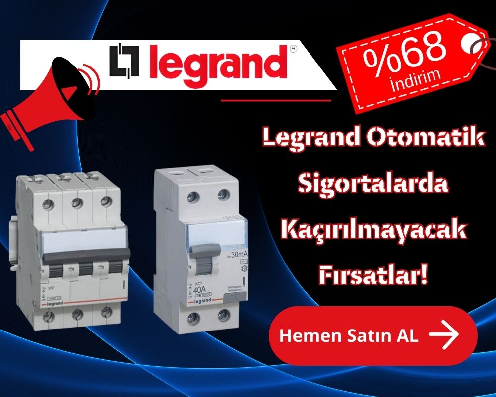 Legrand ürünlerini %68 indirimle Harmes Aydınlatma farkıyla tedarik edin!